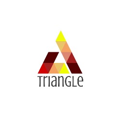 Triangle colorful icon logo letter a
